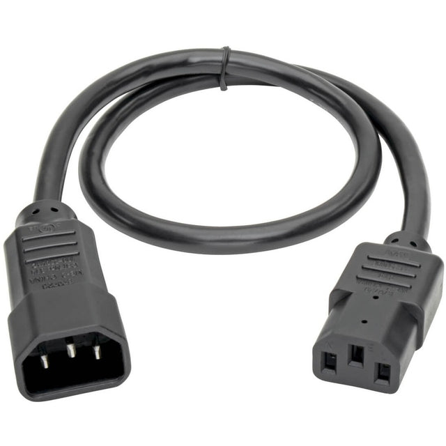 Eaton Tripp Lite Series PDU Power Cord, C13 to C14 - 10A, 250V, 18 AWG, 2 ft. (0.61 m), Black