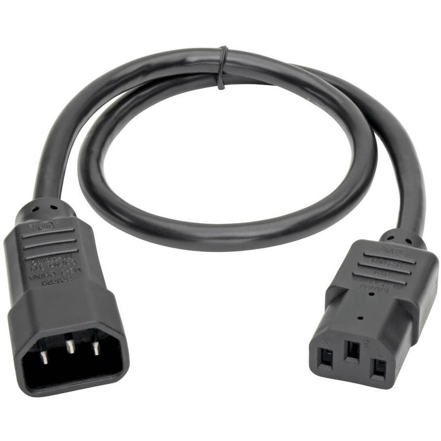 Eaton Tripp Lite Series PDU Power Cord, C13 to C14 - 10A, 250V, 18 AWG, 2 ft. (0.61 m), Black