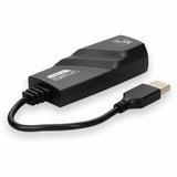 AddOn USB 2.0 (A) Male to RJ-45 Female Gray & Black Adapter