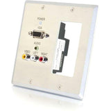 C2G TruLink Dual Gang VGA+3.5mm+Composite+Decora over Cat5 Transmitter- Aluminum