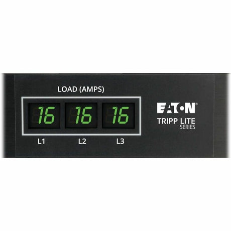 Eaton Tripp Lite Series 11.5kW 3-Phase Local Metered PDU, 208-240V (36 C13 & 9 C19), IEC-309 16/20A Red, 360-415V Input, 6 ft. (1.83 m) Cord, 0U Vertical, TAA