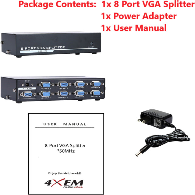 8PORT VIDEO SPLITTER 1920X1440