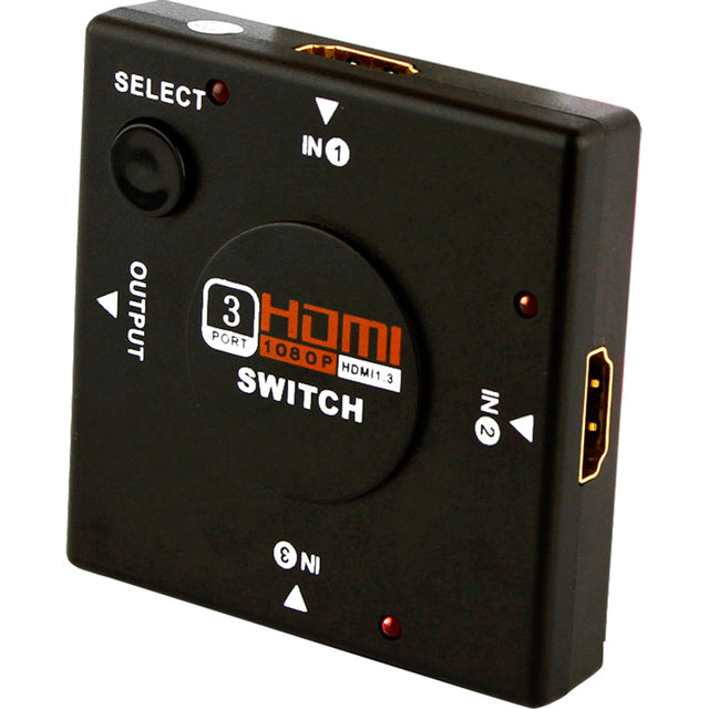4XEM 3 Port HDMI Switch with full HD support. 3 HDMI devices into 1 HDMI display.