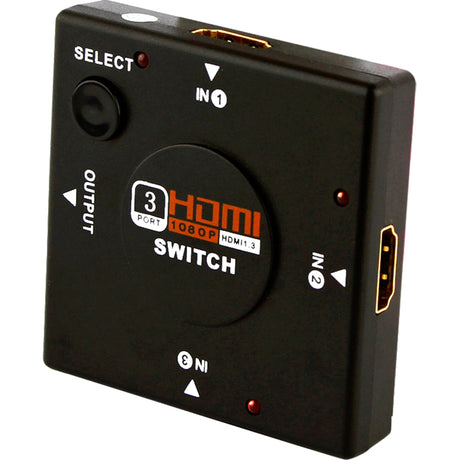 4XEM 3 Port HDMI Switch with full HD support. 3 HDMI devices into 1 HDMI display.