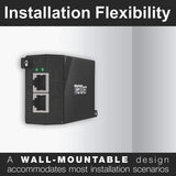 TRENDnet Gigabit Power Over Ethernet Plus Injector, Converts Non-Poe Gigabit To Poe+ Or PoE Gigabit, Supplies PoE (15.4W) Or PoE+ (30W) Power Network Distances Up To 100M (328 ft.), Black, TPE-115GI