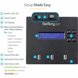 StarTech.com Standalone 1 to 2 USB Thumb Drive Duplicator/Eraser, USB Flash Drive Copier/Cloner, Sector-by-Sector Copy, Sanitizer, TAA