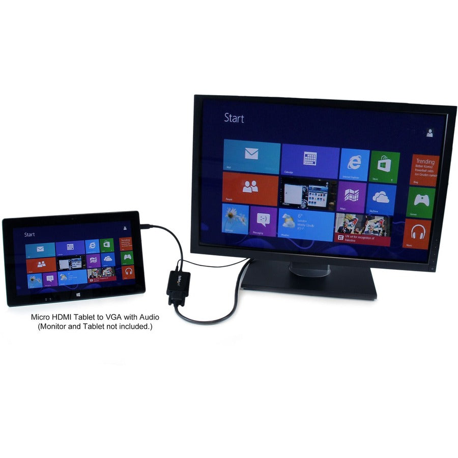StarTech.com Micro HDMI&reg; to VGA Adapter Converter with Audio for Smartphones / Ultrabooks / Tablets - 1920x1080
