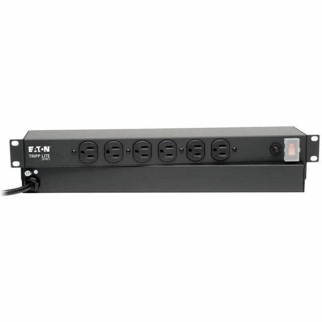 Eaton Tripp Lite Series 1U Rack-Mount Network Server Power Strip, 120V, 15A, 6-Outlet (Front-Facing), 15 ft. (4.57 m) Cord