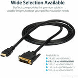 StarTech.com HDMI to DVI Cable - 6 ft / 2m - HDMI to DVI-D Cable - HDMI Monitor Cable - HDMI to DVI Adapter Cable