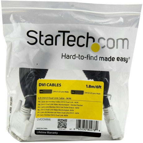 StarTech.com 6 ft DVI-D Dual Link Cable - M/M