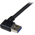 StarTech.com 1m Black SuperSpeed USB 3.0 (5Gbps) Cable - Right Angle A to B - M/M