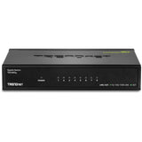 TRENDnet 8-Port Gigabit GREENnet Switch, Ethernet Network Switch, TEG-S82G, 8 x 10-100-1000 Mbps Gigabit Ethernet Ports, Ethernet Splitter, 16 Gbps, Metal, Lifetime Protection, Black
