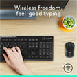 Logitech MK270 Wireless Keyboard and Mouse Combo for Windows, 2.4 GHz Wireless, Compact Mouse, Black