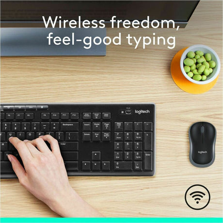 Logitech MK270 Wireless Keyboard and Mouse Combo for Windows, 2.4 GHz Wireless, Compact Mouse, Black