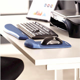 Fellowes&reg; PlushTouch&trade; Foam Keyboard Wrist Rest with MICROBAN&reg; - Blue (9287401)