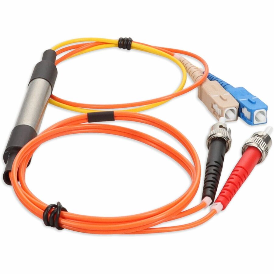 AddOn 3m SC (Male) to ST (Male) Orange OM2 & OS1 Duplex Fiber Mode Conditioning Cable