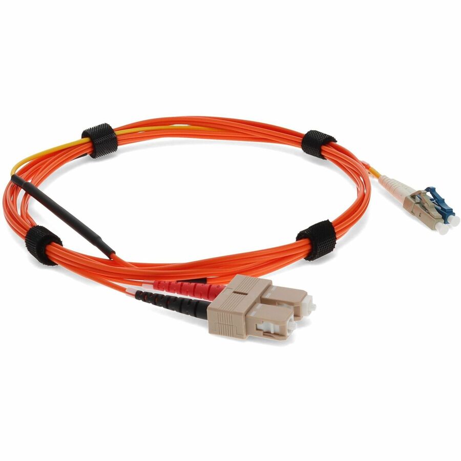 AddOn 3m LC (Male) to SC (Male) Orange OM1 & OS1 Duplex Fiber Mode Conditioning Cable