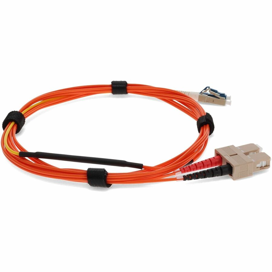 AddOn 3m LC (Male) to SC (Male) Orange OM1 & OS1 Duplex Fiber Mode Conditioning Cable
