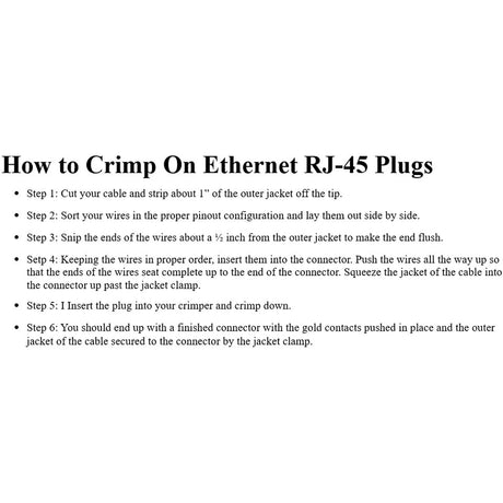 50PK CAT5E RJ45 MODULAR PLUG