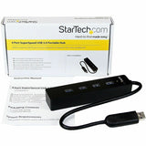 StarTech.com 4 Port Portable SuperSpeed USB 3.0 Hub with Built-in Cable - 5Gbps