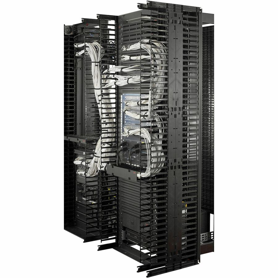 Valueline, Vertical Cable Manager for 2 & 4 Post Racks, 84"H X 12"W, Single-Sided with Door