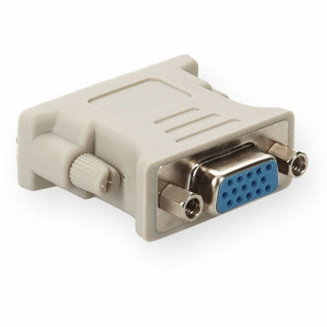 DVI-I (29 pin) Male to VGA Female White Adapter For Resolution Up to 1920x1200 (WUXGA)