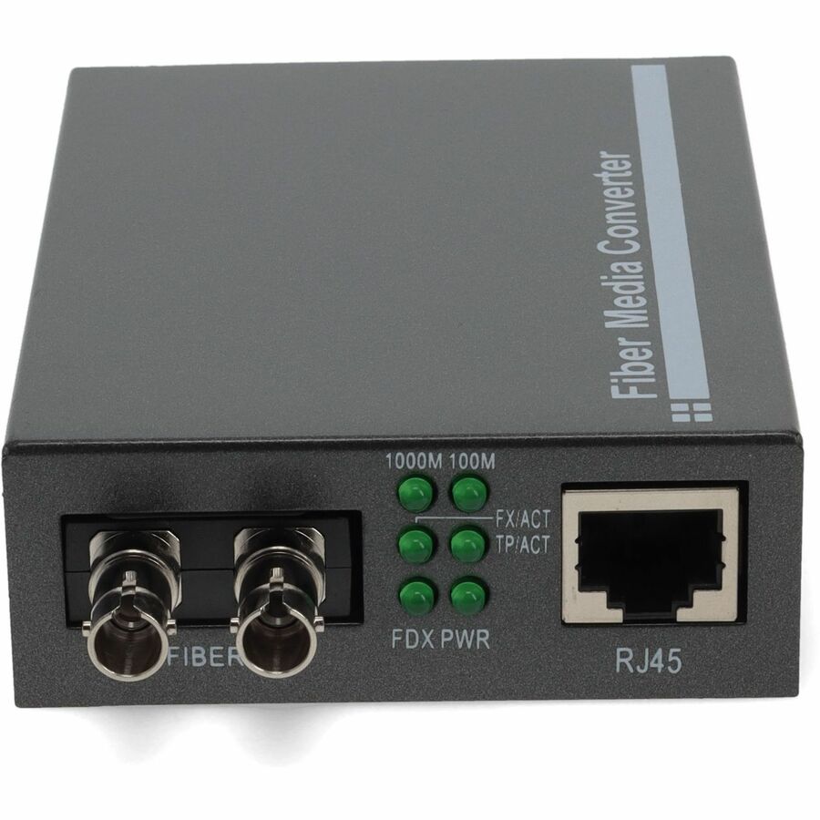 AddOn 10/100/1000Base-TX(RJ-45) to 1000Base-MX(ST) MMF 1310nm 2km Media Converter