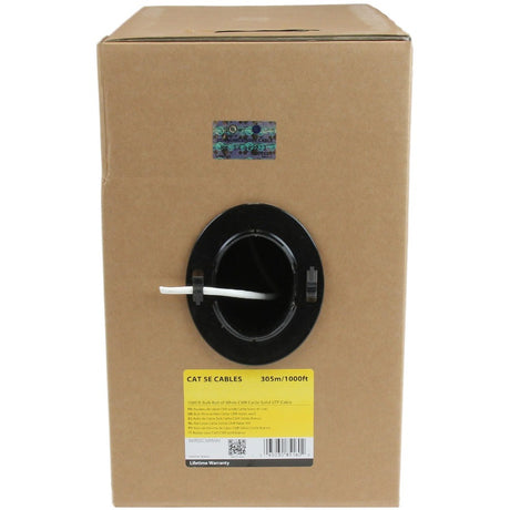StarTech.com Bulk Cat 5e Ethernet Cable - 1000 ft. (304,8m) - Solid - CMR-Rated - White - TAA Compliant