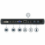 StarTech.com USB 3.0 Docking Station - Compatible with Windows / macOS - Supports Dual Displays - HDMI and DVI - DVI to VGA Adapter Included - USB3SDOCKHD