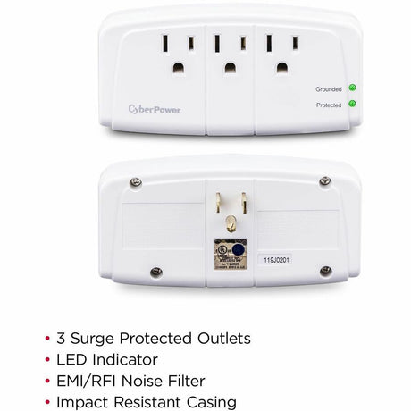 CyberPower CSB300W Essential 3 - Outlet Surge with 900 J