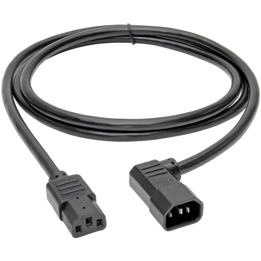 Eaton Tripp Lite Series Heavy-Duty PDU Power Cord, C13 to Left-Angle C14 - 15A, 250V, 14 AWG, 6 ft. (1.83 m), Black