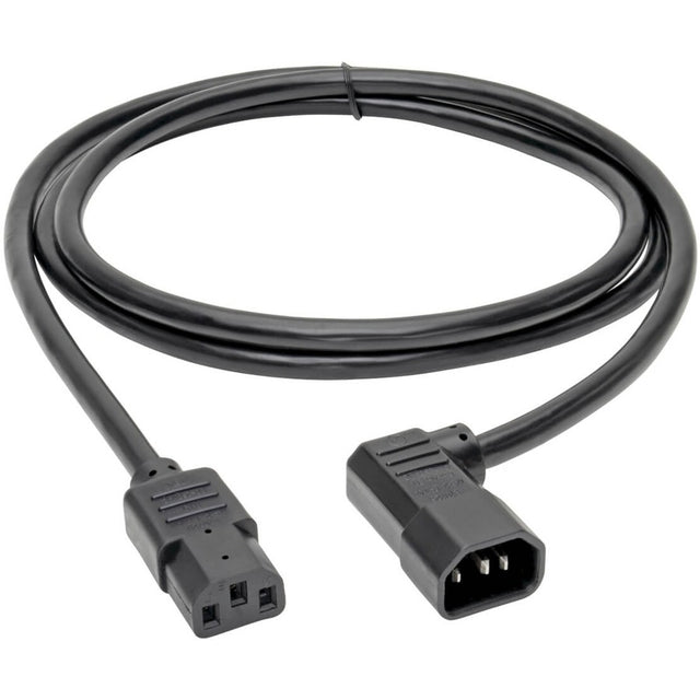 Eaton Tripp Lite Series Heavy-Duty PDU Power Cord, C13 to Left-Angle C14 - 15A, 250V, 14 AWG, 6 ft. (1.83 m), Black