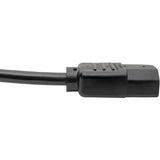 Eaton Tripp Lite Series Heavy-Duty PDU Power Cord, C13 to Right-Angle C14 - 15A, 250V, 14 AWG, 6 ft. (1.83 m), Black