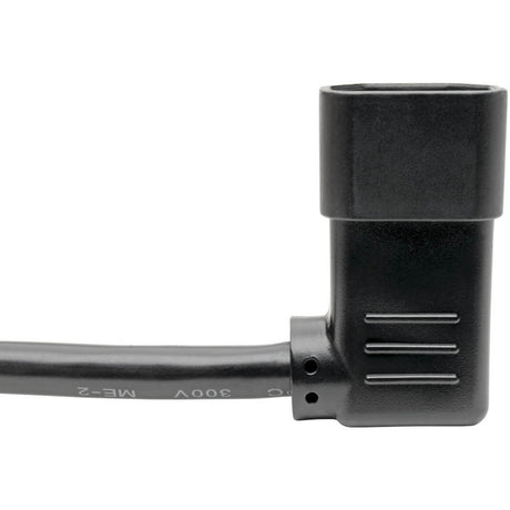 Eaton Tripp Lite Series Heavy-Duty PDU Power Cord, C13 to Right-Angle C14 - 15A, 250V, 14 AWG, 6 ft. (1.83 m), Black