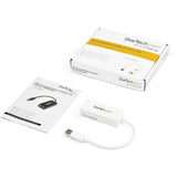 StarTech.com USB 3.0 to Gigabit Ethernet Adapter NIC w/ USB Port - White