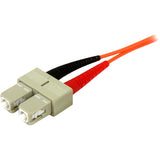 StarTech.com 3m Fiber Optic Cable - Multimode Duplex 50/125 - OFNP Plenum - SC/SC - OM2 - SC to SC Fiber Patch Cable