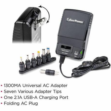 CyberPower CPUAC1U1300 Universal Power Adapter with multiple tips
