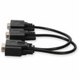 5PK VGA Male to 2xVGA Female Black Adapters For Resolution Up to 1920x1200 (WUXGA)