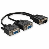 5PK VGA Male to 2xVGA Female Black Adapters For Resolution Up to 1920x1200 (WUXGA)