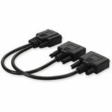 5PK VGA Male to 2xVGA Female Black Adapters For Resolution Up to 1920x1200 (WUXGA)