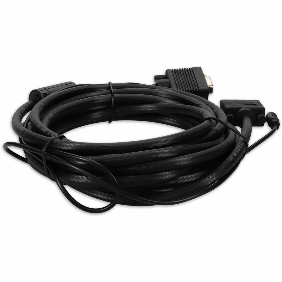 5PK 15ft VGA Male to VGA Male Black Cables Which Includes 3.5mm Audio Port For Resolution Up to 1920x1200 (WUXGA)