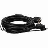 5PK 15ft VGA Male to VGA Male Black Cables Which Includes 3.5mm Audio Port For Resolution Up to 1920x1200 (WUXGA)