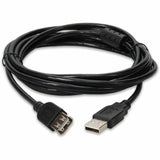 5-Pack of 6in (15cm) USB-A 2.0 to USB-A 2.0 Extension Cable - Male to Female
