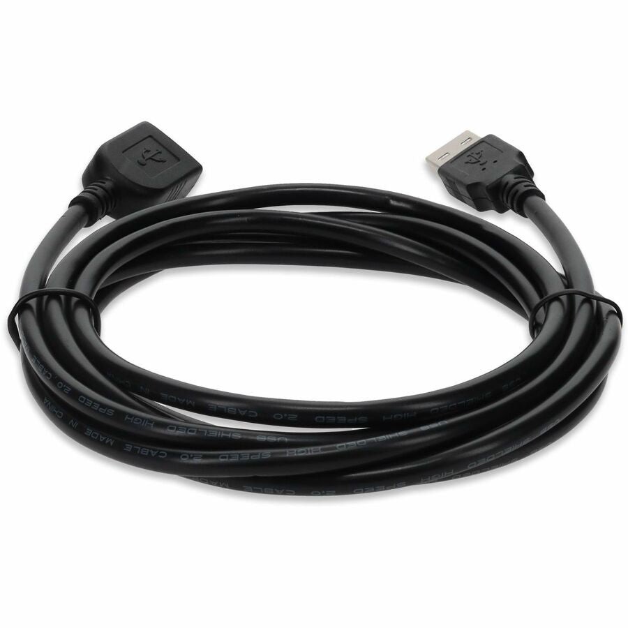AddOn 5-Pack of 15ft USB 2.0 (A) Male to Female Black Cables