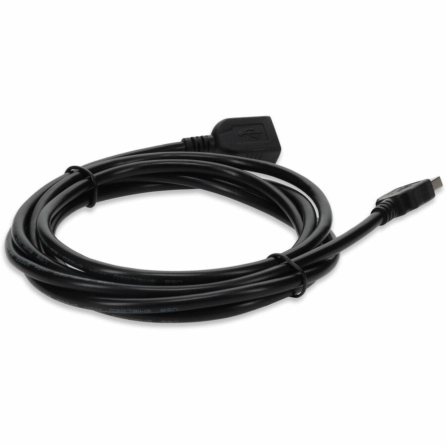 AddOn 5-Pack of 15ft USB 2.0 (A) Male to Female Black Cables
