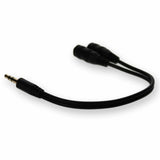 5PK 3.5mm Audio Input Male to 2x3.5mm Audio Output Female Black Adapters