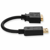 5PK DisplayPort 1.2 Male to DVI-I (29 pin) Female Black Active Adapters For Resolution Up to 1920x1200 (WUXGA)