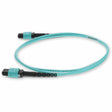 AddOn 3m MPO (Female) to MPO (Female) 12-Strand Aqua OM3 Straight Fiber OFNR (Riser-Rated) Patch Cable