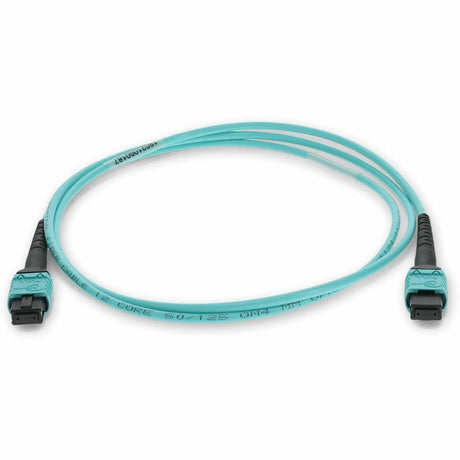 AddOn 5m MPO (Female) to MPO (Female) 12-Strand Aqua OM3 Straight Fiber OFNR (Riser-Rated) Patch Cable