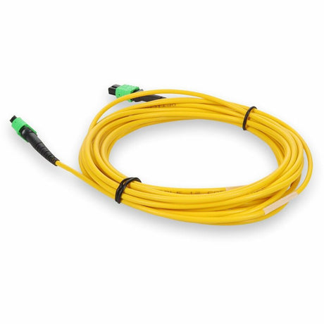 AddOn 3m MPO (Female) to MPO (Female) 12-Strand Yellow OS2 Crossover Fiber OFNR (Riser-Rated) Patch Cable